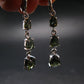 Moldavite Tektite Silver Earrings from Czech Republic - 3.85 Grams