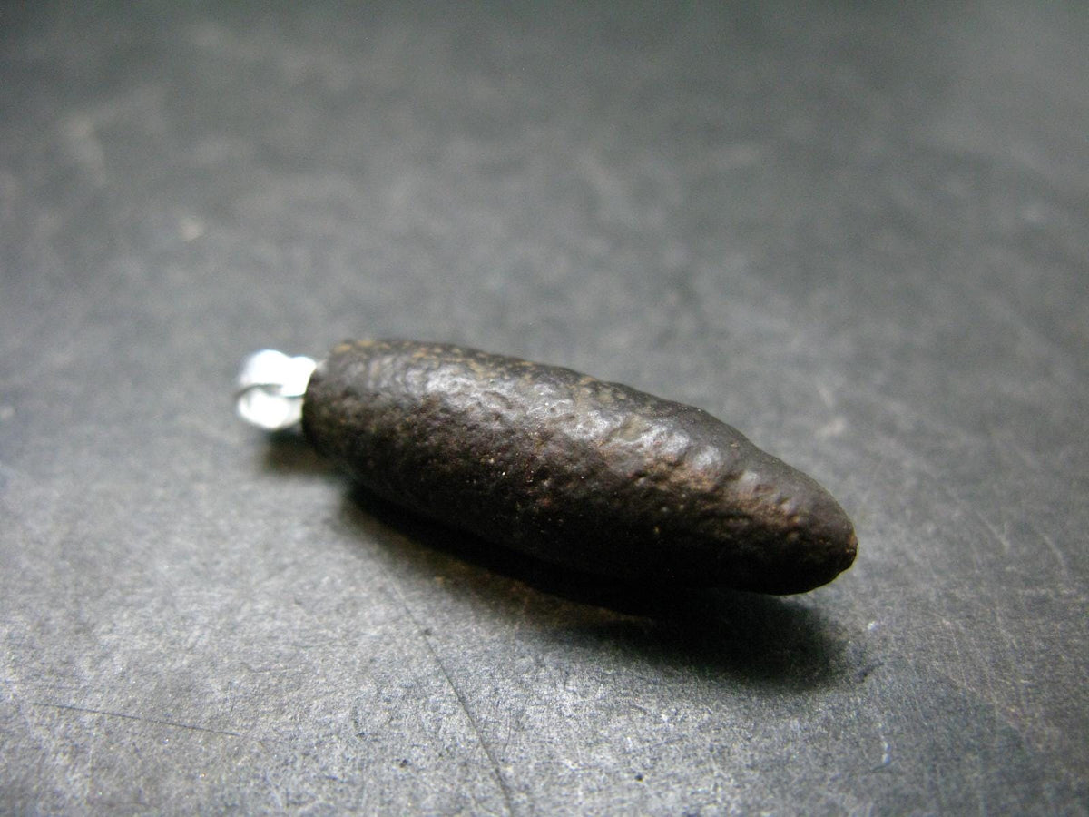 Rare Prophecy Stone Limonite after Pyrite Silver Pendant From Egypt - 1.4" - 5.12 Grams