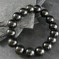 Black Obsidian Genuine Bracelet ~ 7 Inches ~ 12mm Round Beads