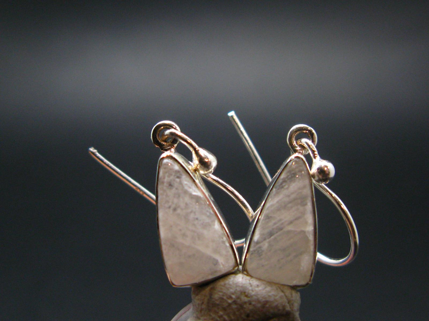 Natrolite Silver Earrings From Russia - 2.51 Grams