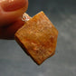 Orange Kyanite Crystal Silver Pendant From Tanzania - 1.1" - 6.0 Grams