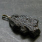 Tibetan Black Tektite Silver Pendant From Tibet - 1.3" - 3.66 Grams
