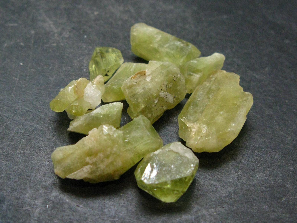 lot Of 10 Brazilianite Crystals From Brazil - 1.0" - 23.47 Grams