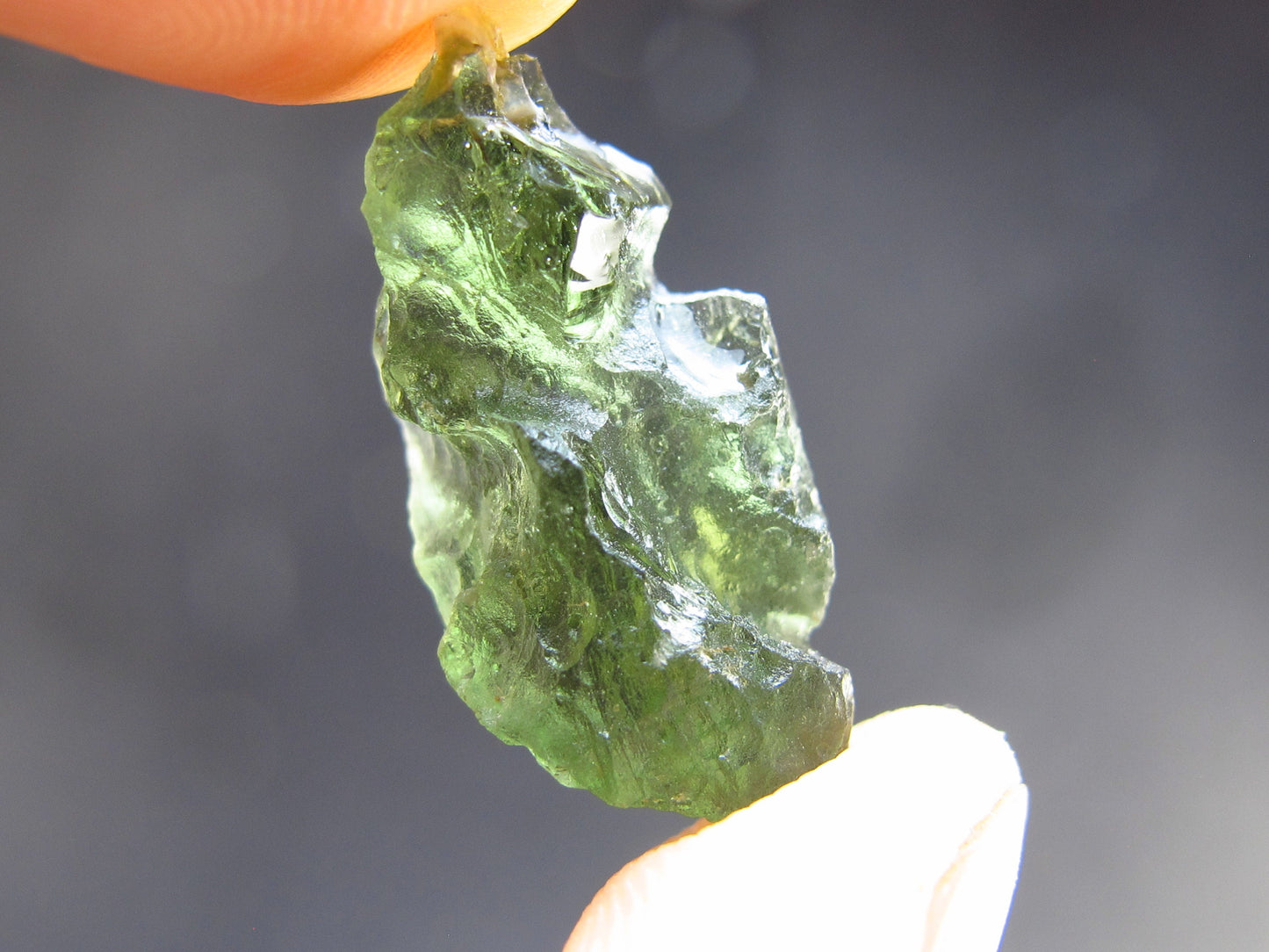 Moldavite Tektite Raw Piece from Czech Republic - 0.9" - 9.6 Carats - 1.93 Grams