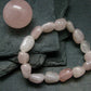Rose Quartz Genuine Bracelet ~ 7 Inches ~ Tumbled Beads