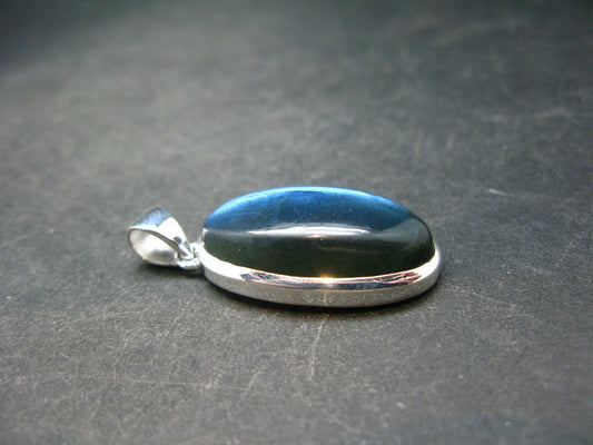 Faceted Labradorite Pendant In 925 Sterling Silver From Madagascar - 1.8'' - 9.1 Grams