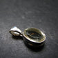 Gem Libyan Desert Glass Tektite Faceted Pendant Sterling Silver from Libya - 0.9" - 3.03 Grams