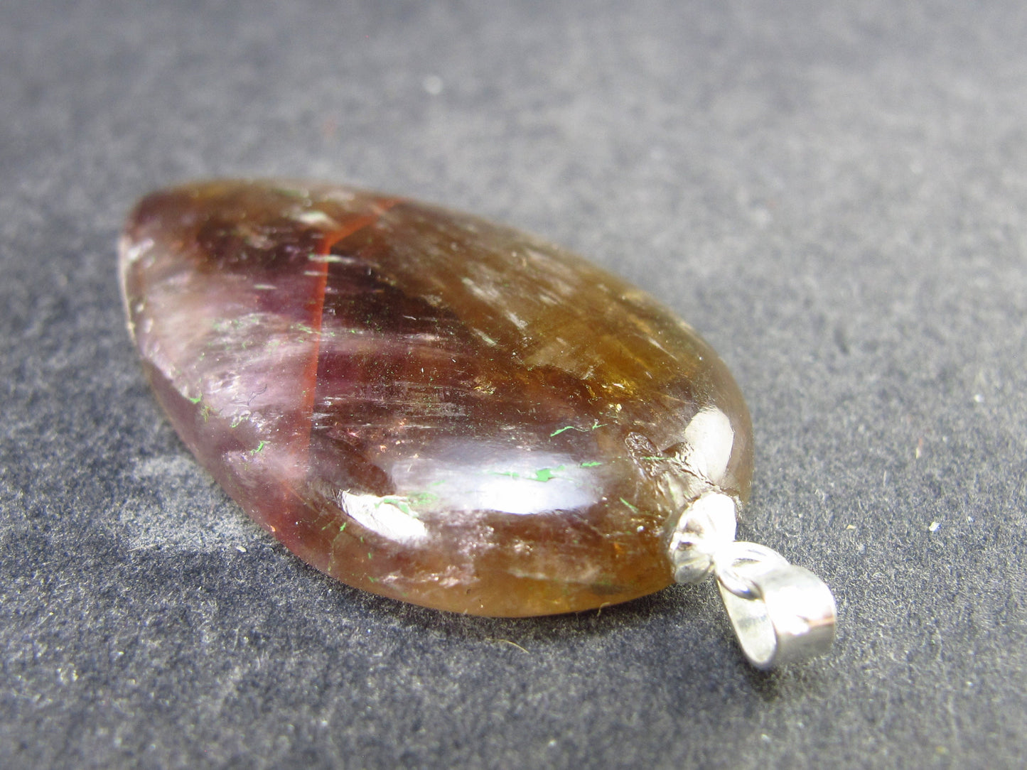 Cacoxenite Super 7 Silver Pendant From Brazil - 2.0" - 9.6 Grams