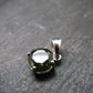 Moldavite Tektite Silver Pendant from Czech Republic - 0.6" - 0.95 Grams