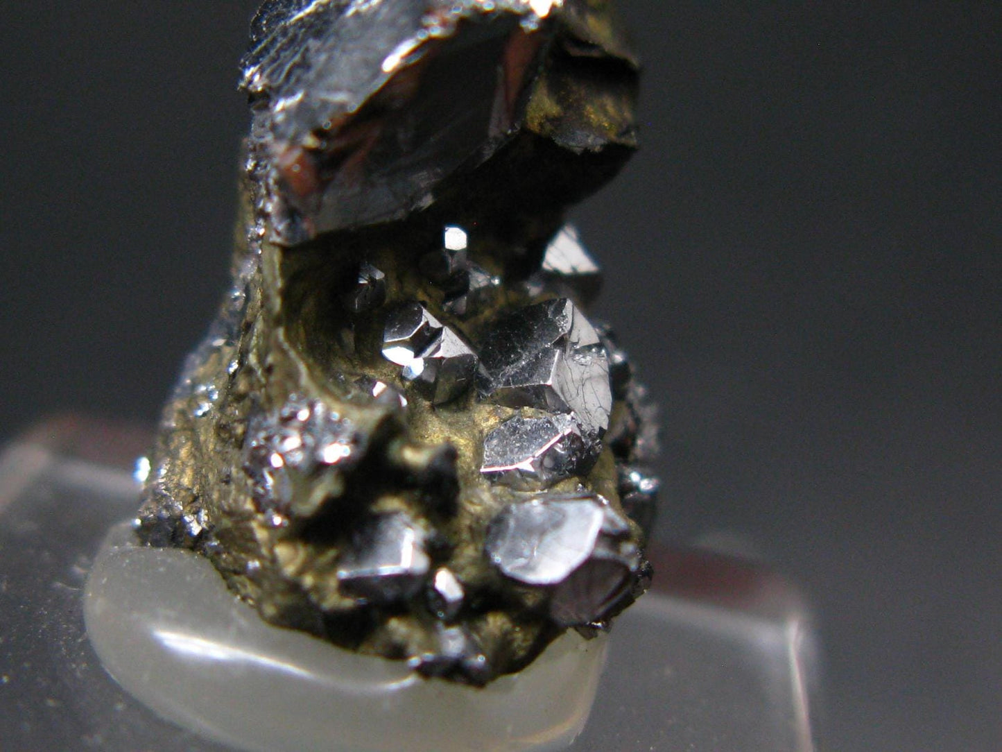Sperrylite Crystal On Matrix From Russia - 1.3" - Huge 8mm Crystal