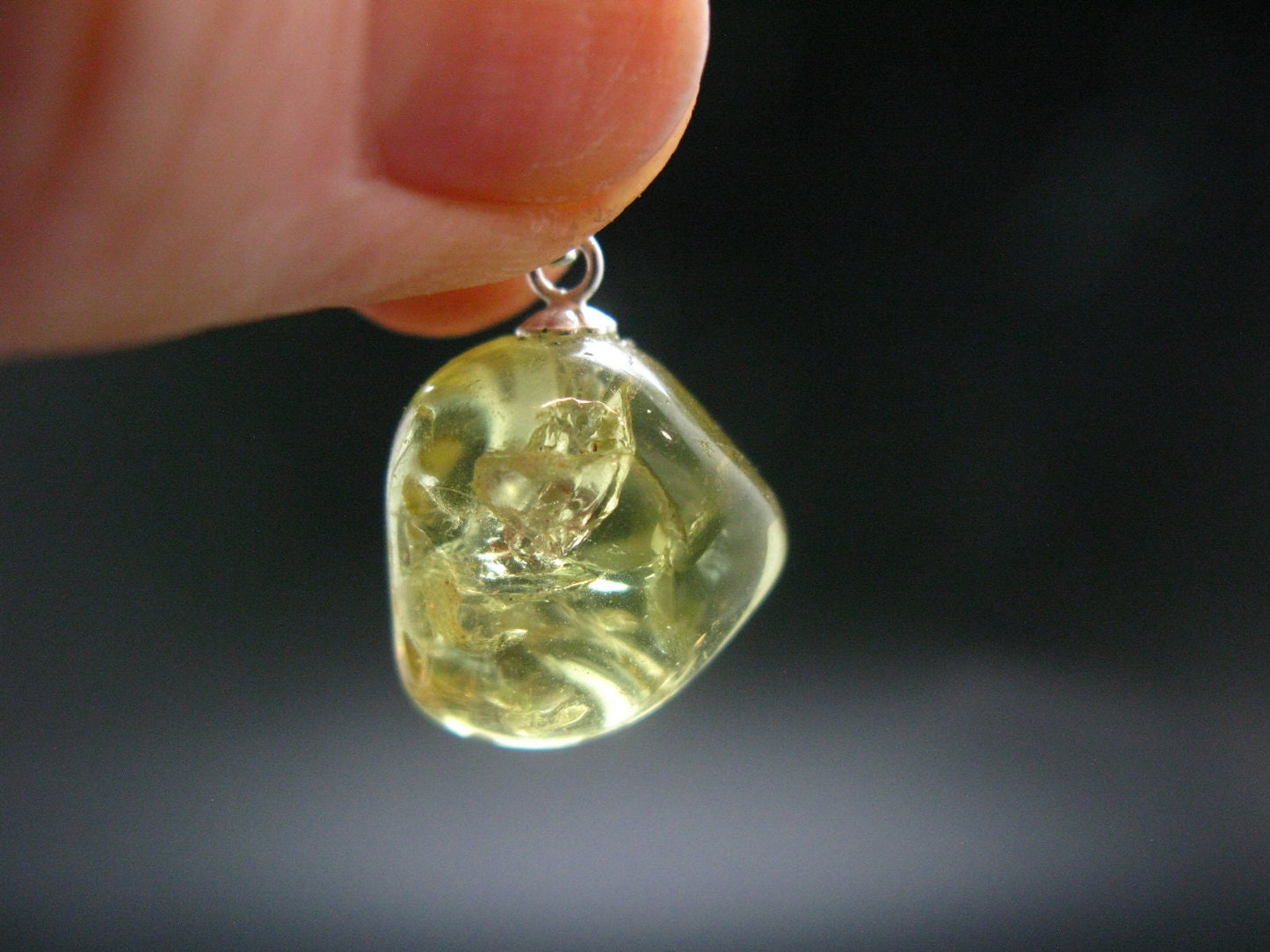 Large Gold Apatite Tumbled Pendant from Mexico - 5.70 Grams - 1.0"