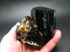 Fine Black Tourmaline and Smoky Quartz Crystal From Namibia - 4.3"