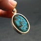 Turquoise Silver Pendant - 1.3" - 10.20 Grams
