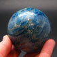 Large neon blue Apatite sphere from Madagascar- 362.8 - 2.3"