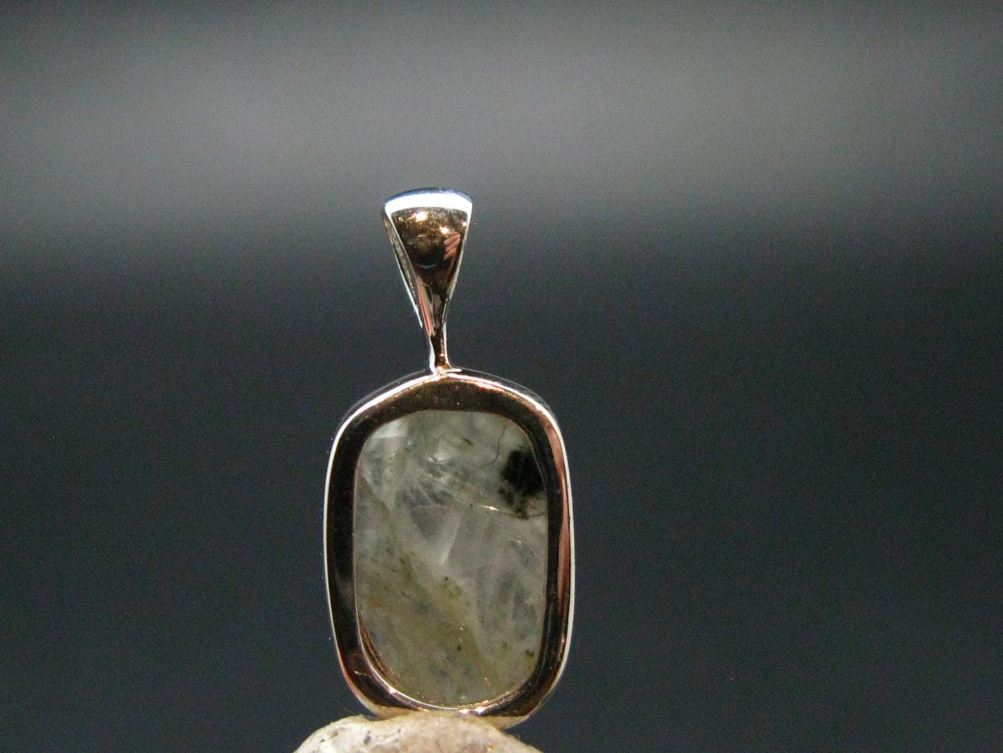 Phenakite Phenacite Crystal Silver Pendant From Russia - 0.7" - 1.18 Grams