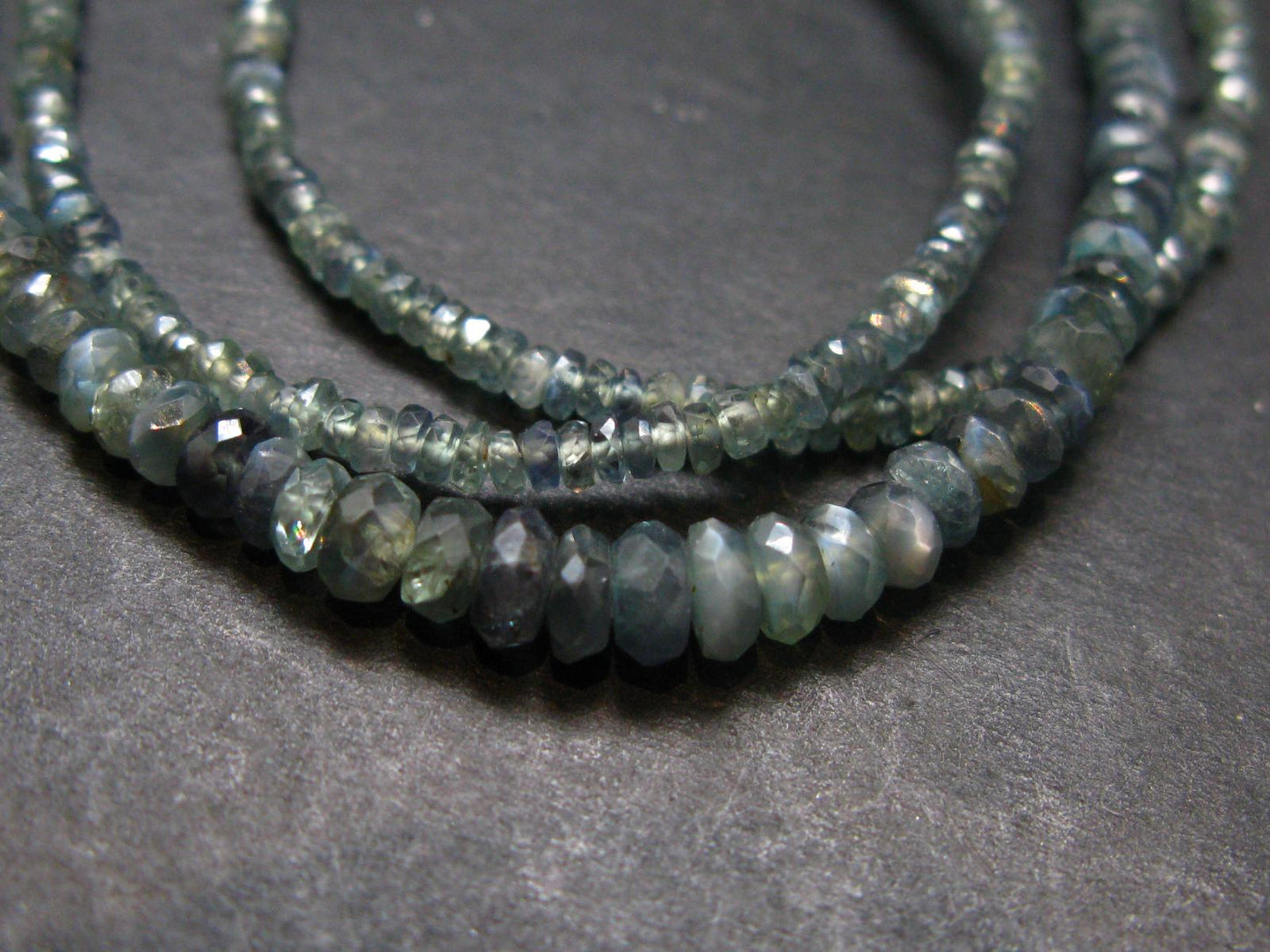 Extremely Rare Alexandrite Necklace - 19" - Rondelle Facetted Beads - 40 Carats