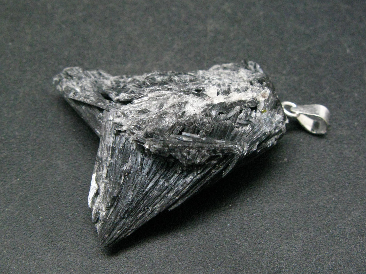 Large Rare Black Kyanite Crystal Pendant From Brazil - 1.4" - 9.6 Grams