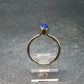 Royal Blue Rough Azurite Sterling Silver Ring - Size 6 - 1.90 Grams