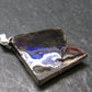 Ammolite Amolite Silver Pendant From Alberta Canada - 1.4" - 3.75 Grams