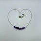 Amethyst and Clear Quartz Necklace – Minimal Gemstone Bar – Delicate Crystal Jewelry – Natural Faceted Beads - 9.89 Grams