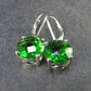 Helenite Gaia Stone Gem Sterling Silver Earrings From Washington - 3.9 Grams