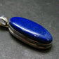 Lapis Lazuli Silver Pendant From Afghanistan - 1.6" - 8.47 Grams