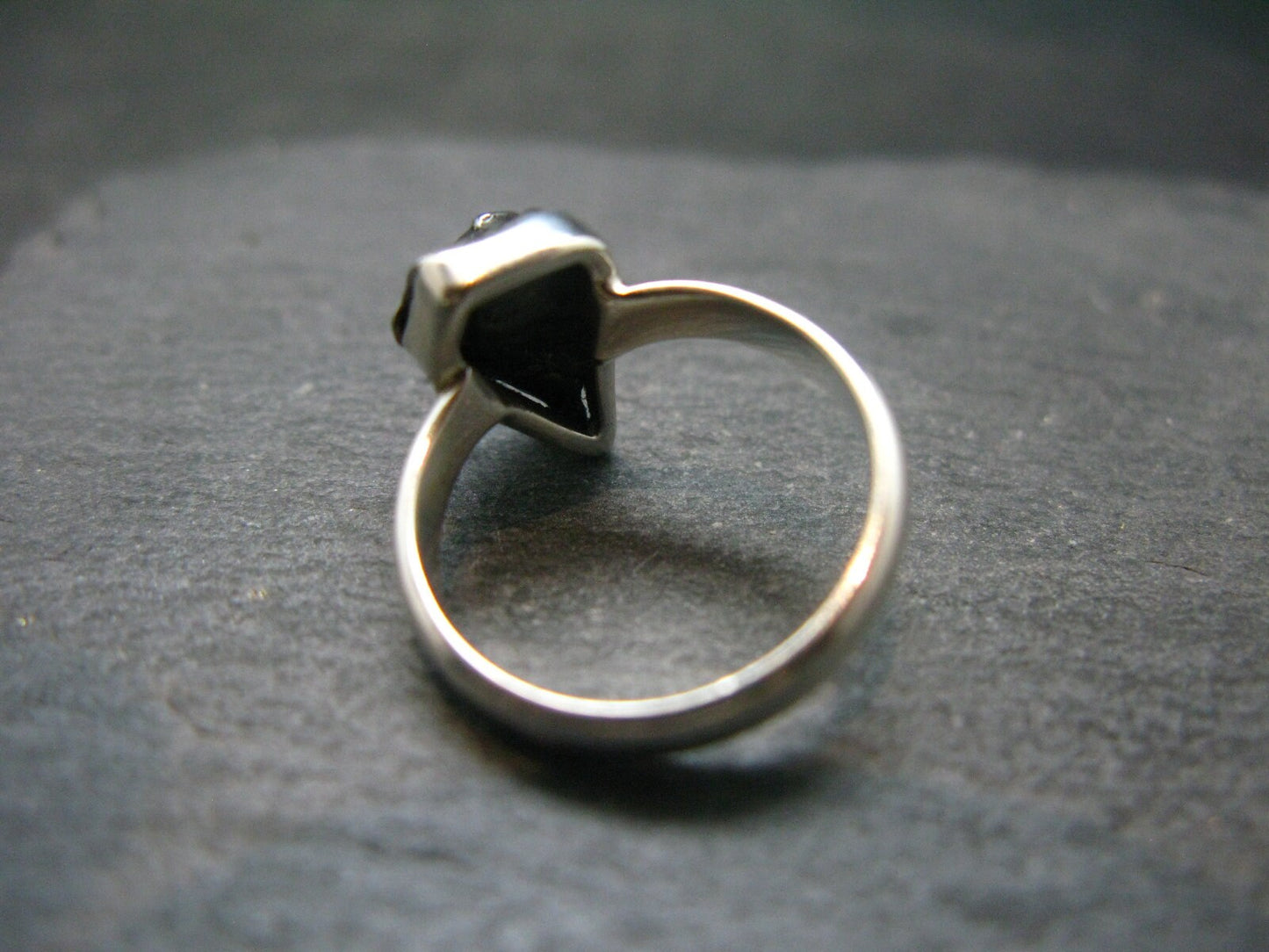 Large Meteorite Campo Del Cielo Sterling Silver Ring From Argentina - 3.58 Grams - Size 6