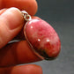 Rare Pink Tugtupite Sterling Silver Pendant From Greenland - 1.5" - 5.85 Grams