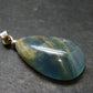 Lemurian Aquatine Blue Calcite Silver Pendant from Argentina - 1.5" - 4.85 Grams