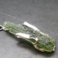 Gem Moldavite Tektite SS Pendant From Czech Republic - 1.8" - 5.1 Grams
