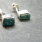 Grandidierite Silver Stud Earrings From Madagascar- 0.6" - 1.37 Grams