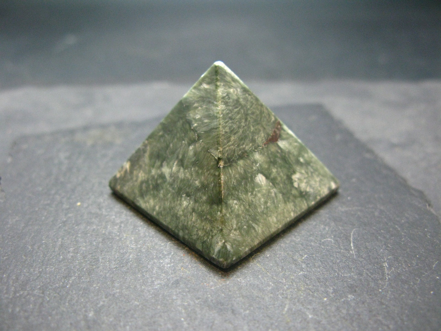 Large Polished Seraphinite Clinochlore Angels Wings Pyramid From Russia - 1.3"