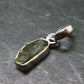 Moldavite Tektite Silver Pendant from Czech Republic - 0.8" - 1.08 Grams
