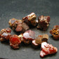 Lot of 10 Dark Red Vanadinite Cluster From Morocco - 77.51 Grams
