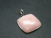 Pink Opal Sterling Silver Pendant From Peru - 1.2"