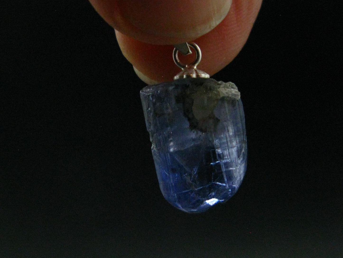 Tanzanite Pendant In Sterling Silver From Tanzania - 0.9" - 1.92 Grams