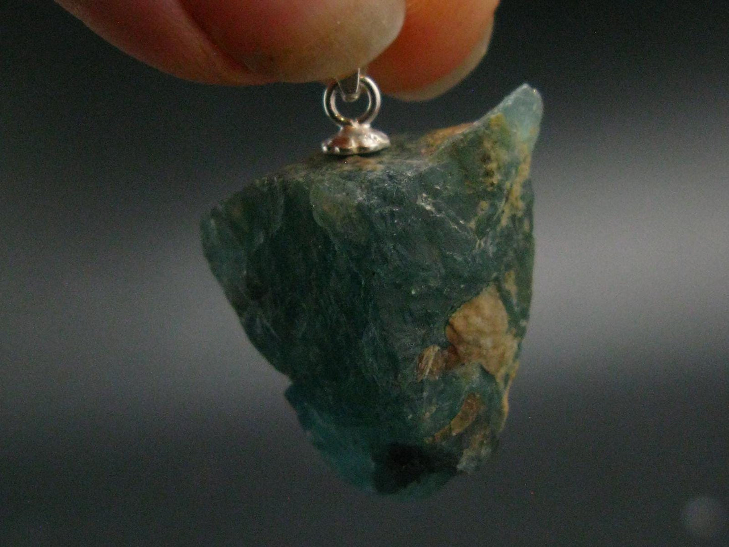 Grandidierite Silver Pendant From Madagascar - 1.1" - 6.09 Grams
