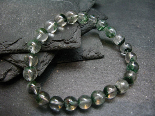 Phantom Quartz Genuine Bracelet ~ 7 Inches ~ 8mm Round Beads