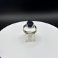 Azurite Ring | Natural Deep Blue Crystal | Sterling Silver Statement Ring - Size 8.5