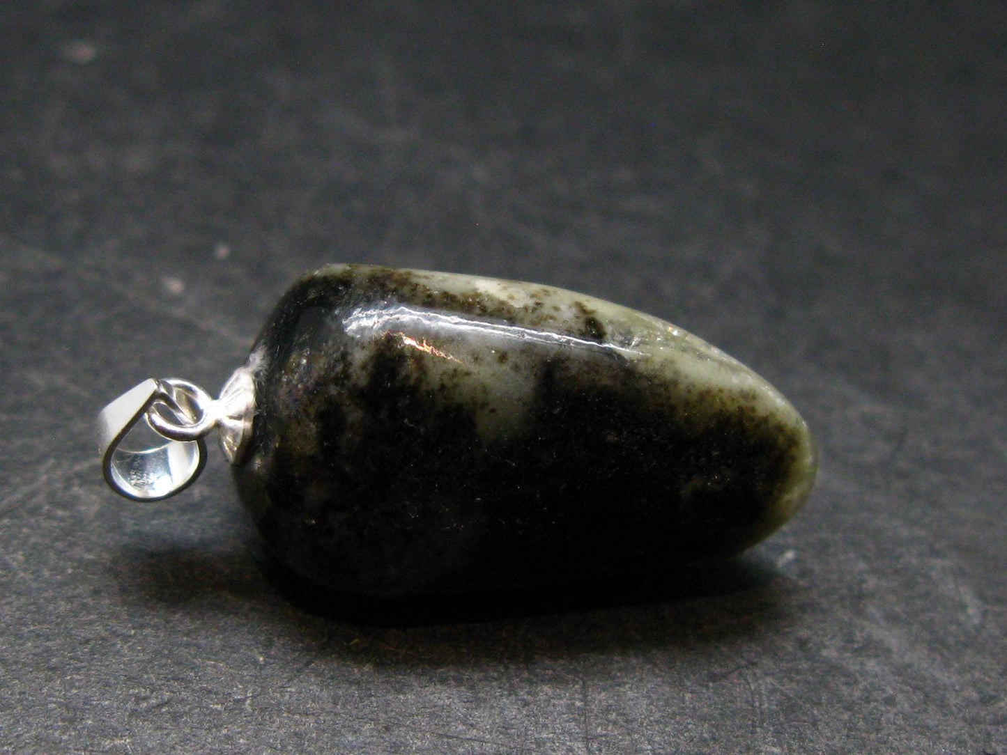 Phenakite Phenacite Tumbled Silver Pendant from Russia - 1.2" - 5.35 Grams
