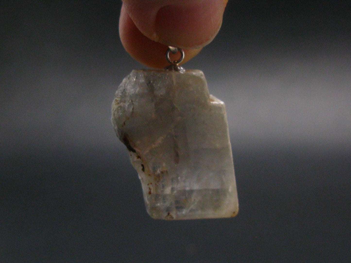 Rare White Barite Pendant From Morocco - 1.3" - 10.67 Grams