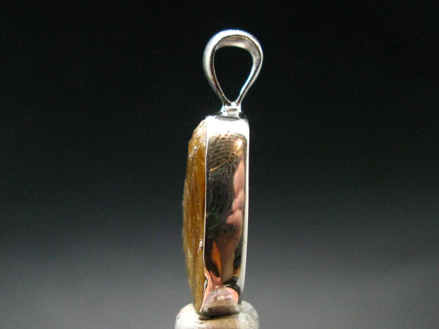 Rare Herderite Crystal Silver Pendant from Brazil - 1.1" - 4.05 Grams