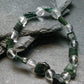 Green Tourmaline & Quartz Genuine Bracelet ~ 7 Inches ~ 10mm Crystal Beads