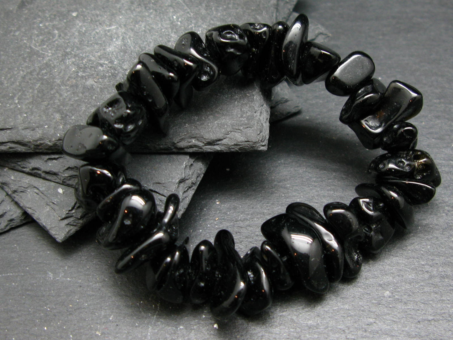 Tibetan Tektite Genuine Bracelet ~ 7 Inches ~ 18mm Tumbled Beads