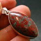 Crimson Cuprite w/ Chrysocola Silver Plated Pendant from Mexico - 1.7" - 6.57 Grams