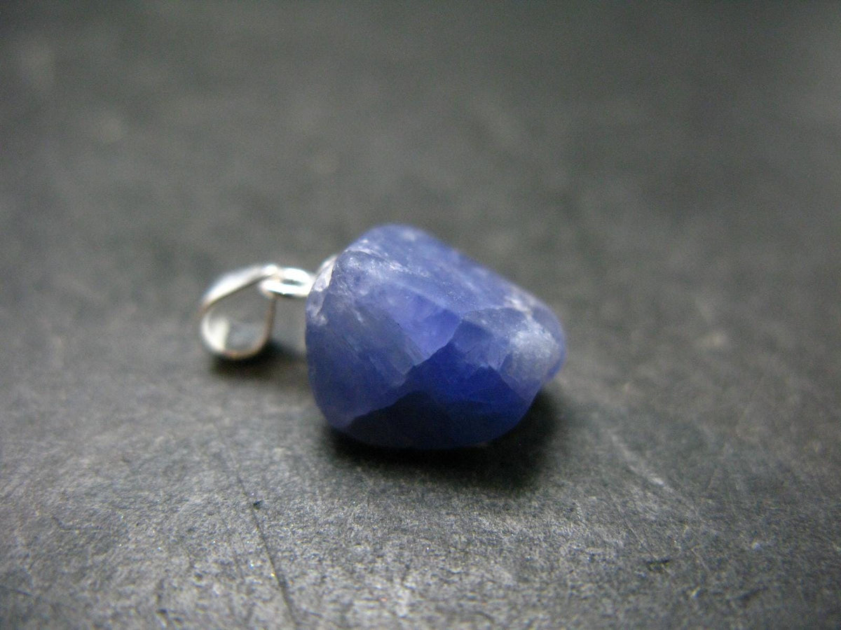 Tanzanite Pendant In Sterling Silver From Tanzania - 0.8" - 1.85 Grams
