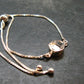 Herkimer Diamond Quartz Silver Bracelet Adjustable Length - 3.07 Grams