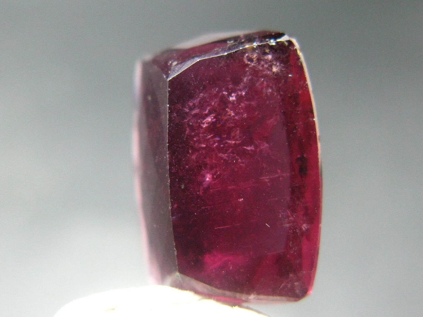 Red Tourmaline Cut Stone Gem From Brazil - 10.92 Carats - 15x12mm
