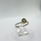 Chrysoberyl Raw Stone Ring Gemstone Silver Minimalist Jewelry Natural Crystal Gift - Sizes: 6, 7, 8