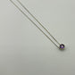 Amethyst Solitaire Necklace – Faceted Gemstone – Silver Chain – Minimalist Jewelry – Elegant Crystal - 1.92 Grams